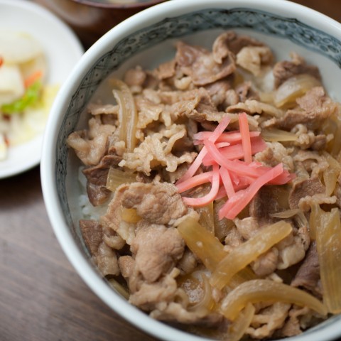 A 牛丼 (Gyūdon) Dish