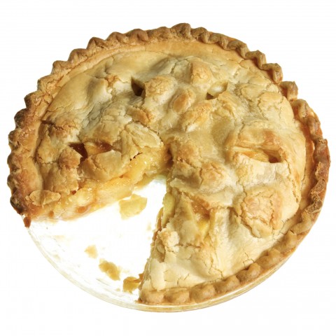 Apple Pie with a Slice Taken Out