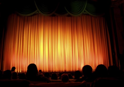 A Movie Theater with the Curtains Drawn