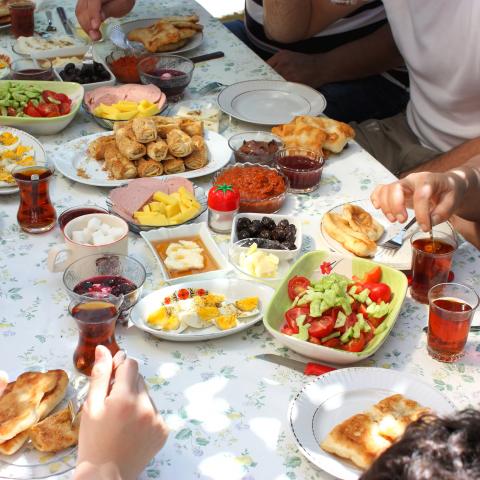 A Table Full of Food for Eid al-Adha