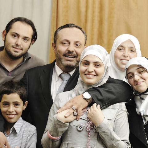 A Muslim Family and Friend Gathering for Eid al-Adha