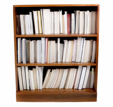 A Bookshelf Holding Many Books