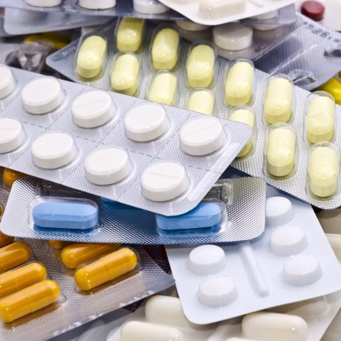 A Huge Stock of Drugs Symbolizing the Cure with Antibiotics