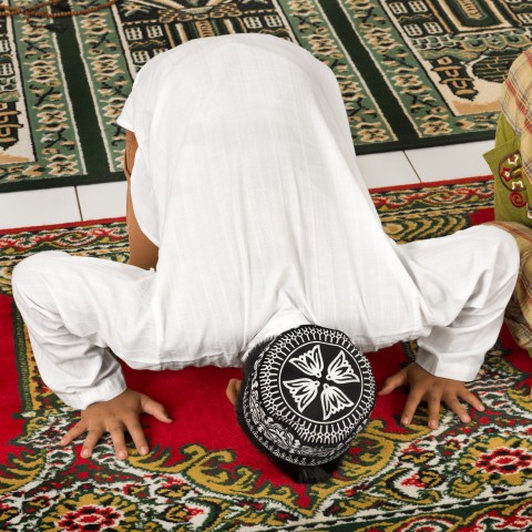 a Muslim Offering Namaz