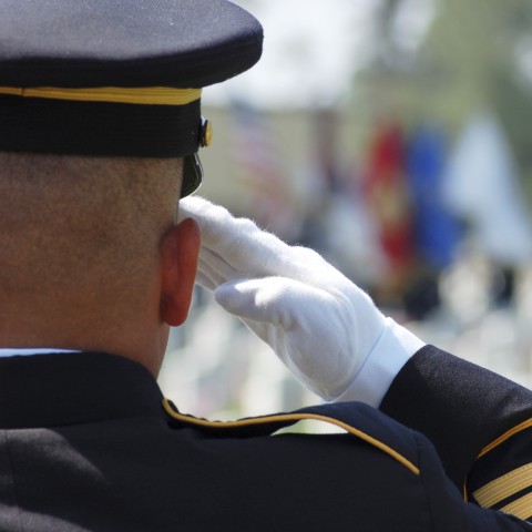 A General Making a Salute