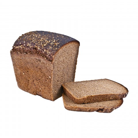 Two Slices of Rye Bread Cut Off from a Loaf