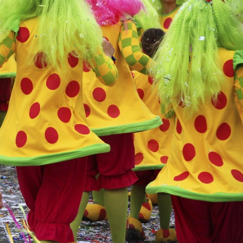 People Dressed up in Costumes for Carnival