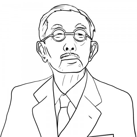 A Sketch Drawing of Emperor Showa