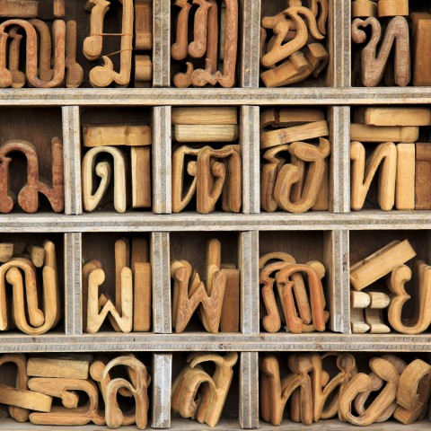 Thai alphabet blocks
