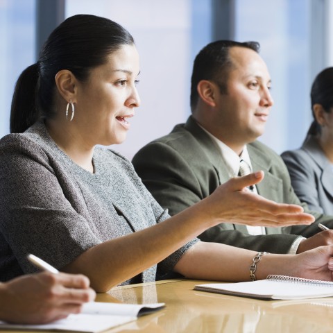 People Discussing Something in a Business Meeting