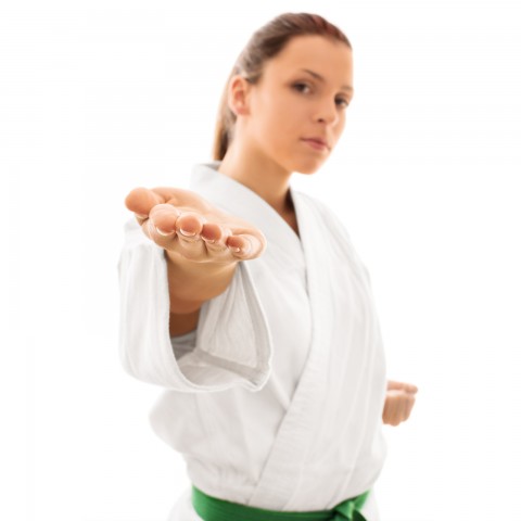 A Green Belter Karate Woman