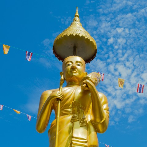 A Golden Buddha Statue