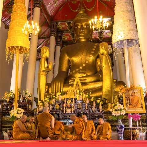 a Sermon in a Buddhist Temple