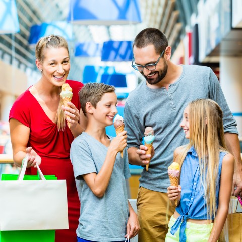 Family Eating Ice Cream