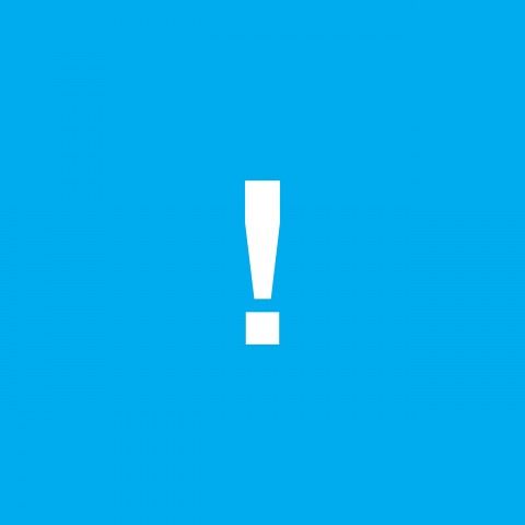 An Exclamation Mark against a Blue Background