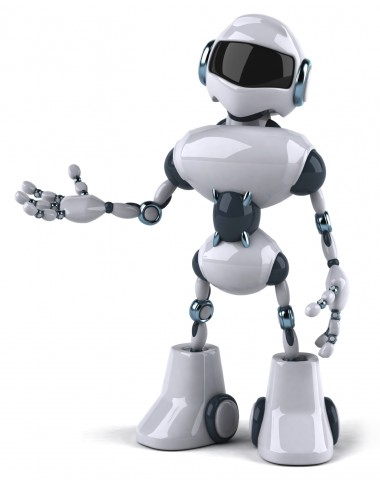 An Image of a Robot Against a White Background