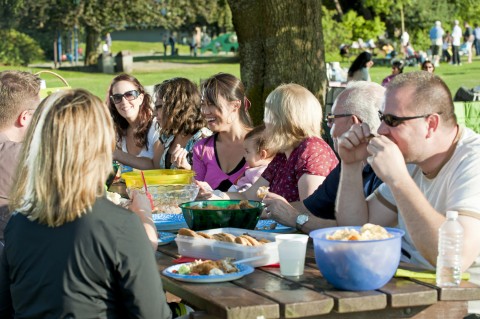 A Group of People Having a Braai or Barbeque