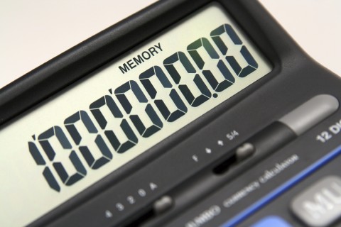 A Calculator Showing 1,000,000