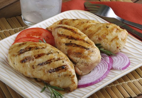 Grilled Chicken Breasts with Veggies