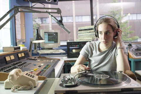 A Radio DJ with Headphones on