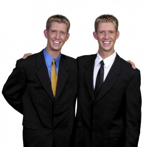 Twin Brothers in Suits