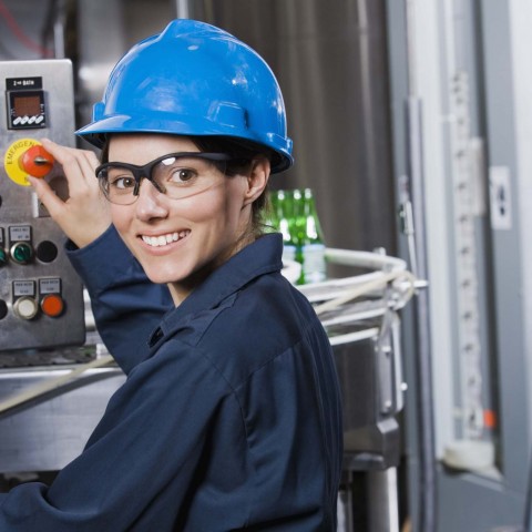 Woman Working in Factory