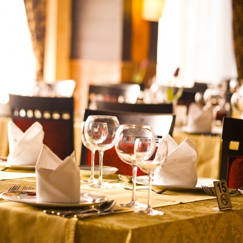 A Reserved Table Laid Out at a Nice Restaurant