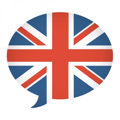 British Flag in a Speech Bubble Shape.