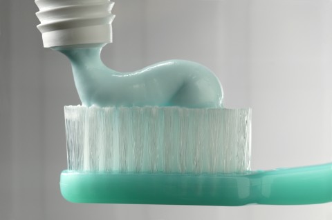 Turquoise Toothbrush and Toothpaste