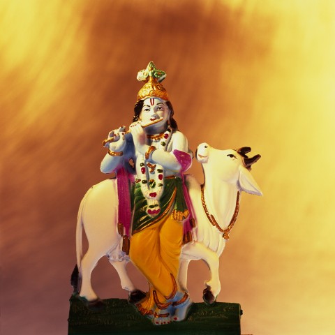 Lord Krishna with the Cows