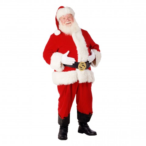 Santa Claus standing and laughing