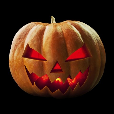 A spooky Halloween jack-o-lantern