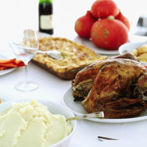 A Variety of Thanksgiving Foods