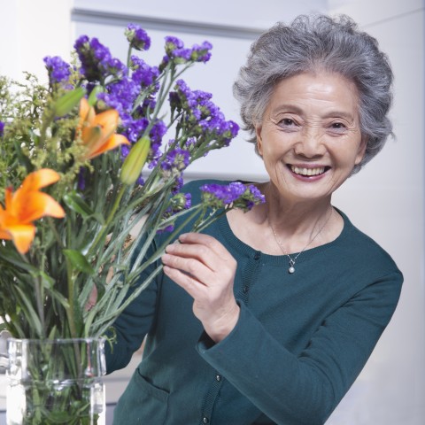 Grandmother with Flowers