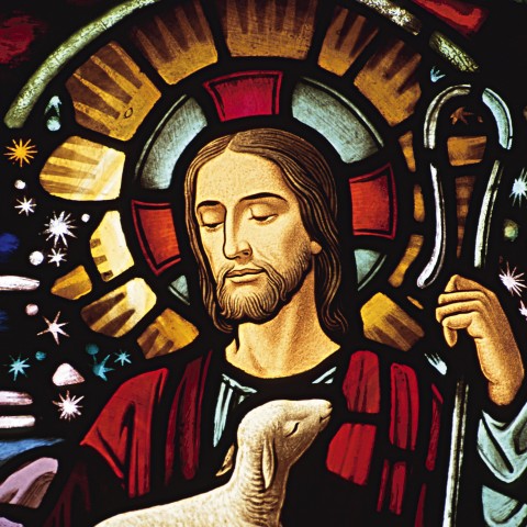 Jesus Image in Stained Glass