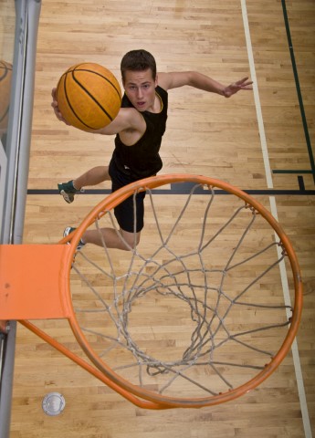 Guy Shooting a Basketball