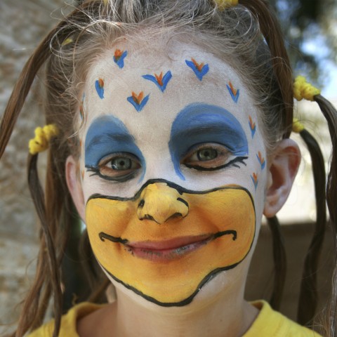 Girl with Face Painted