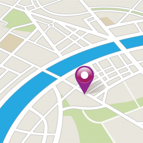 A Pin Location on a Map