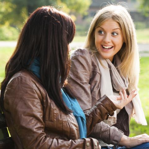 Women Chatting at the Prk Together