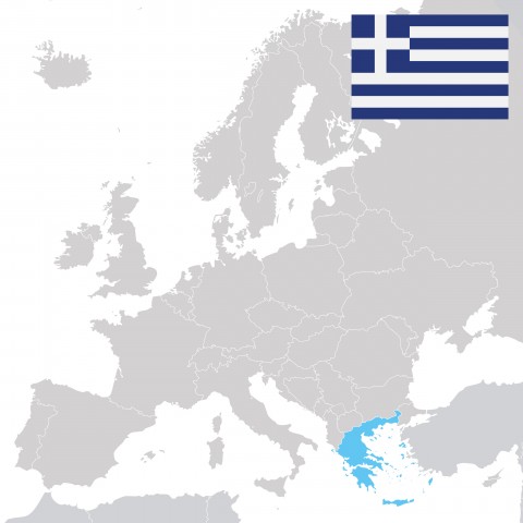 A Map of Greece within Europe