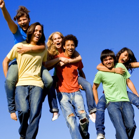 A Group of Friends on a Clear Day