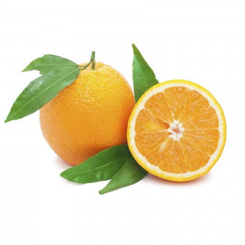 A Whole Orange beside a Half Orange