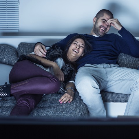 Couple Watching a Comedy