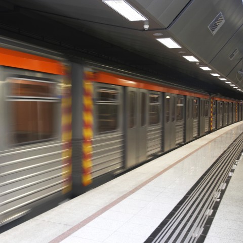 A Metro Passing by Really Fast