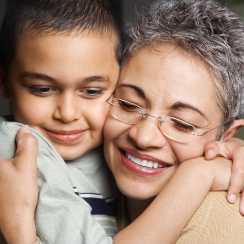 Boy with His Grandmother