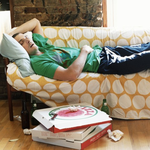 Lazy Guy Sleeping on Couch