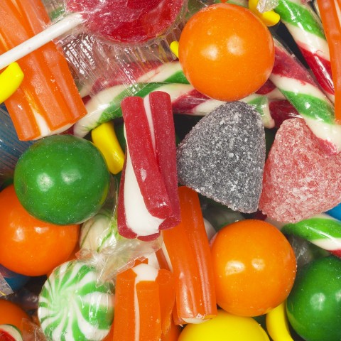 A collection of candies suitable for Halloween treats
