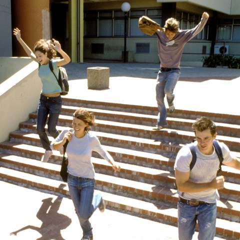 Happy Students Jumping