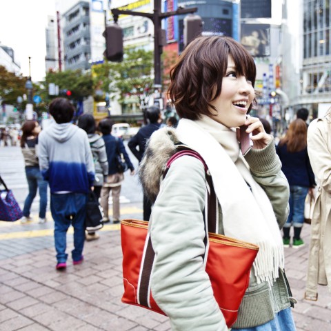 Pedestrians in a city