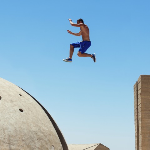 Man Doing Parkour